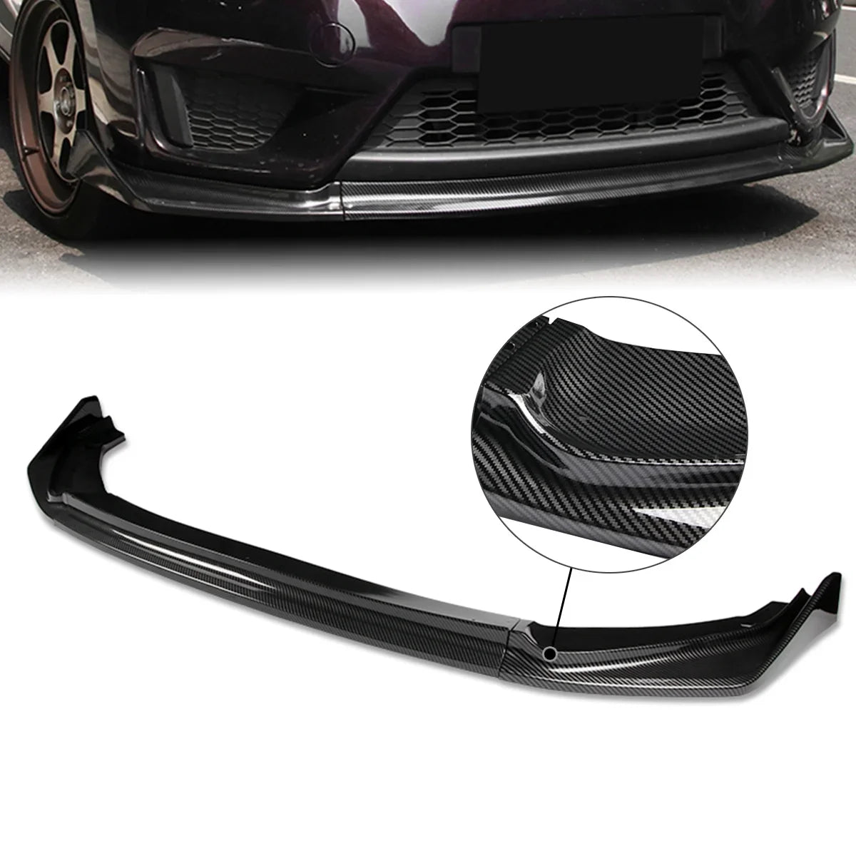 Body 2017 Honda Guard 2-PU-669-PCF 3Pcs For to Fit Fiber Carbon Stabilizers w/Vertical DNA Lips 2014 Kit Front Motoring Bumper Look