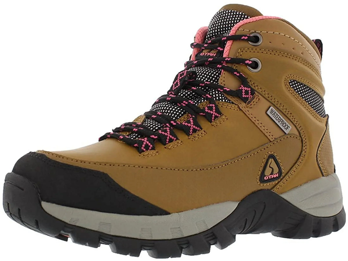 Otah Camel/Pink Womens dimension Forestier Otah Waterproof Boots Color: 8, Hiking Mid-Cut Camel/Pink