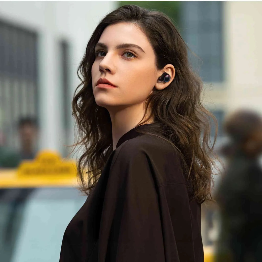 '+ Wireless Dual IPX5 Case, Pro Connection, Water Bluetooth Balanced, Earbuds Compatible Lenovo Bass Connect, Bluetooth 5.2 Black, Boost K12 Charging UrbanX Resistance, with True
