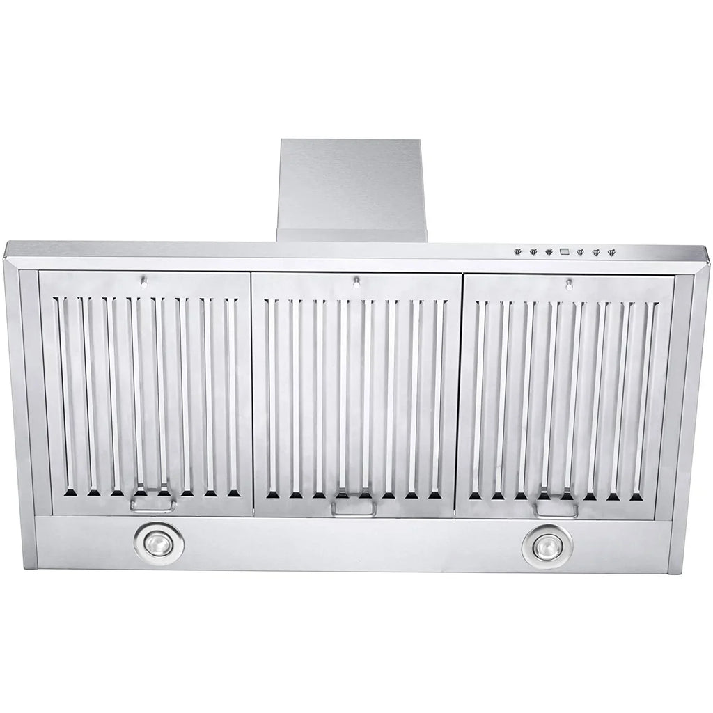 Wall Ductless 48 Inch Steel with LED Range Lights Molding Hood Crown Exhaust CFM Stainless 400 ZLINE KB-48 Mounted and Speed 4 Fans,