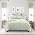 Set dimension Green & Comforter Shams 2 Pillow - King Tea Piece Cressida California 3