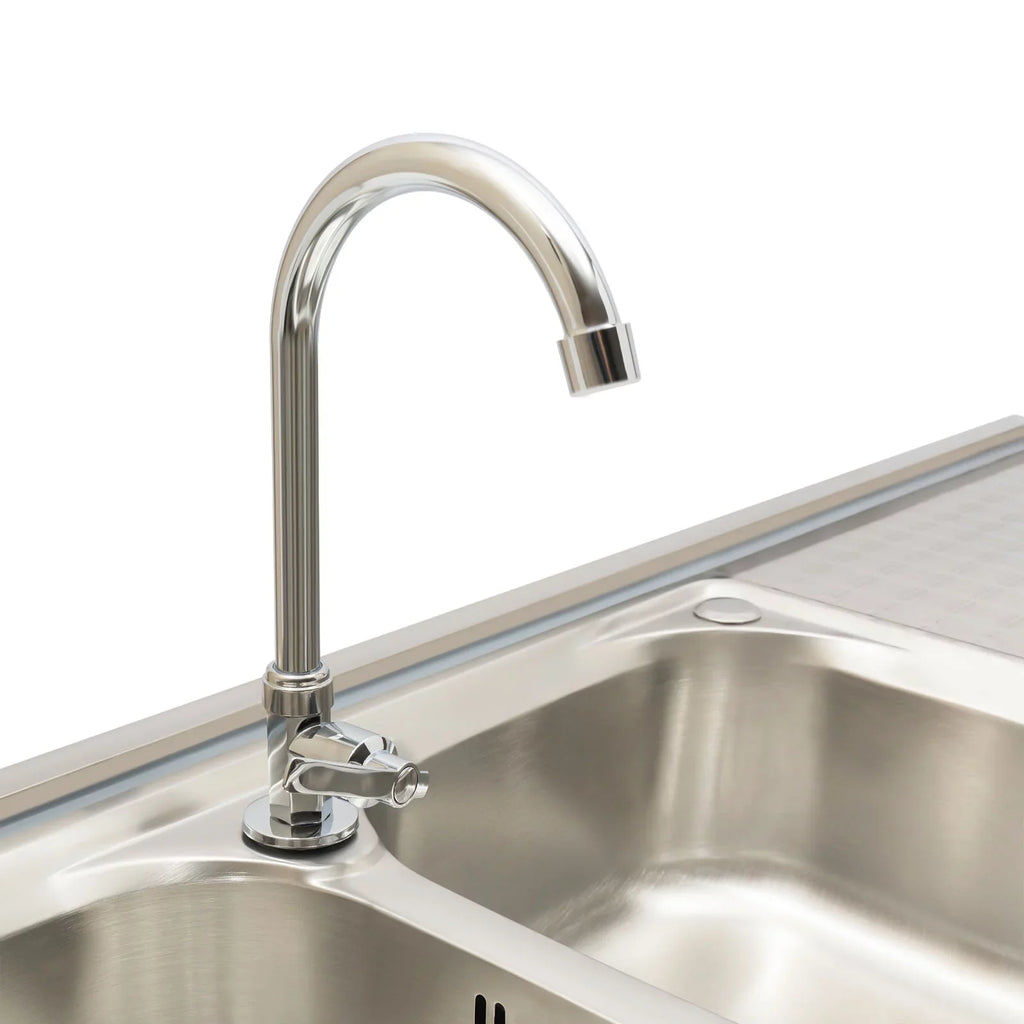 Sink Utility Aiqidi Sink Stainless Faucet+Drainpipe with Bowl & Kitchen Commercial Double Steel Prep Restaurant Basin Freestanding