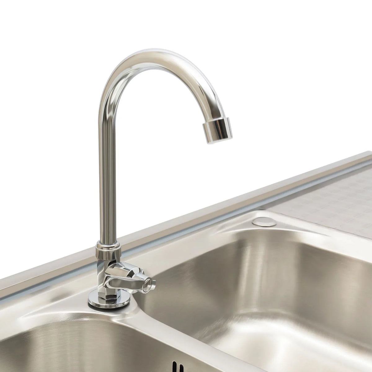 Sink Utility Aiqidi Sink Stainless Faucet+Drainpipe with Bowl & Kitchen Commercial Double Steel Prep Restaurant Basin Freestanding