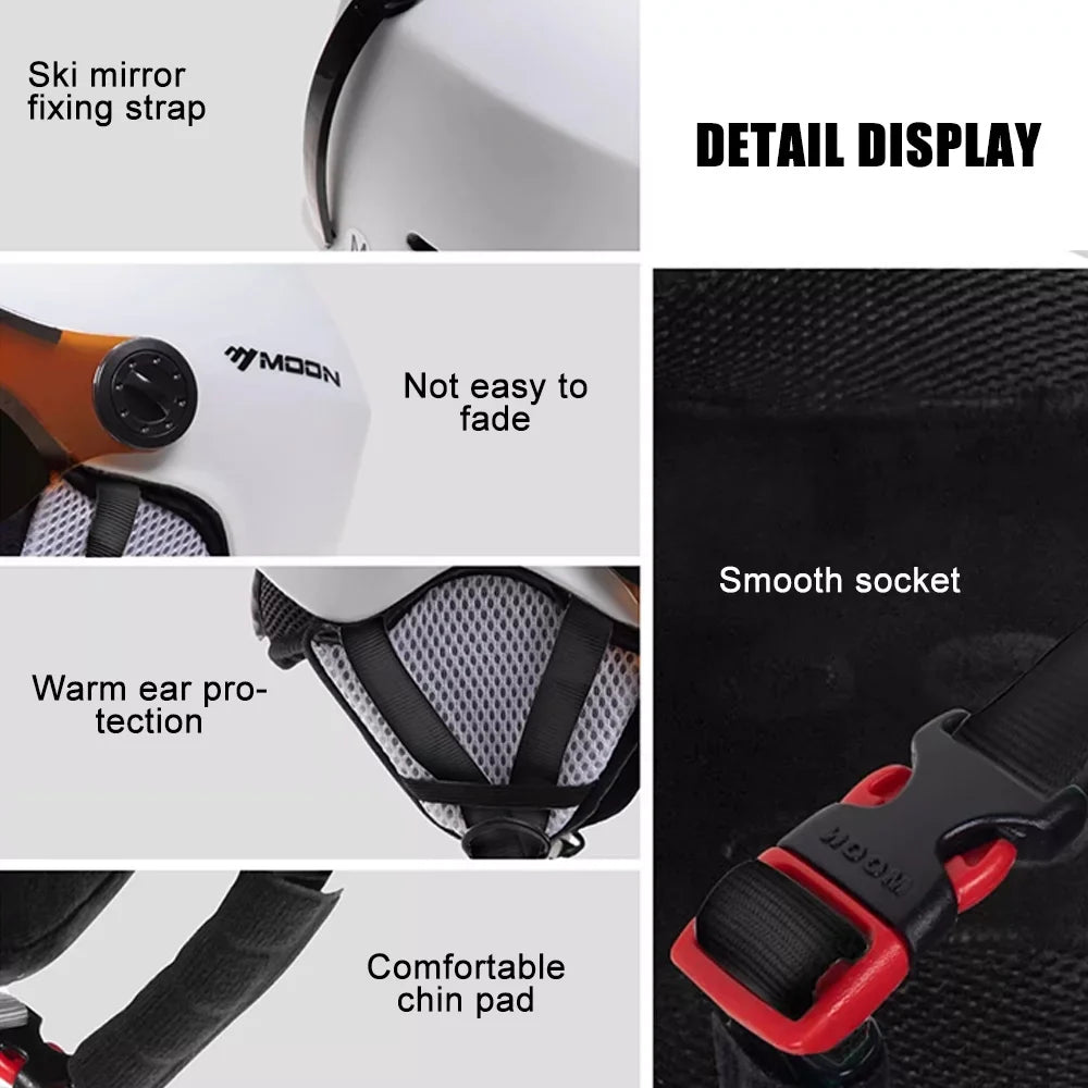 Windproof Skateboard Gear MOON Cycling Skiing Safety - Winter Snowboard Helmets