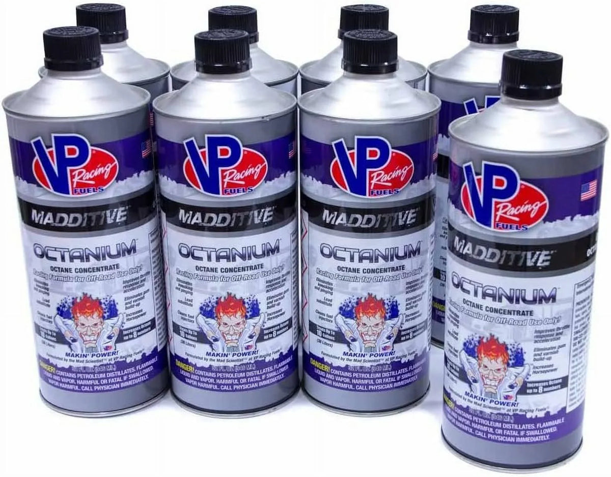VP Racing Racing Octane 2855, Quart Madditive - 8 Pack Formula Booster Octanium