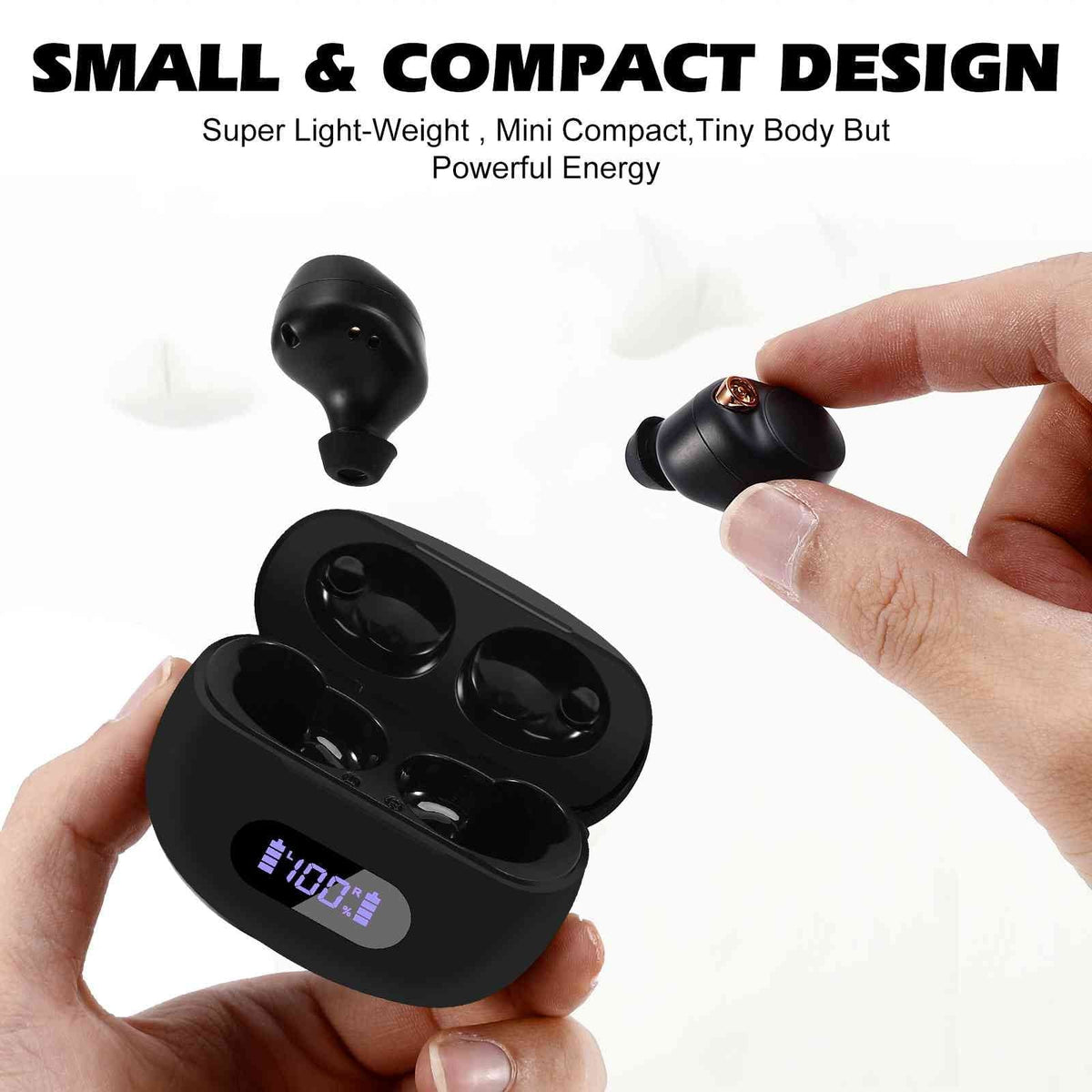 '+ Wireless Dual IPX5 Case, Pro Connection, Water Bluetooth Balanced, Earbuds Compatible Lenovo Bass Connect, Bluetooth 5.2 Black, Boost K12 Charging UrbanX Resistance, with True