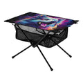 Table Cool Picnic Beach with Compact Hiking Fishing Portable Foldable Abstract Wolf for Table exterior BBQ Storage Table Camping Bag