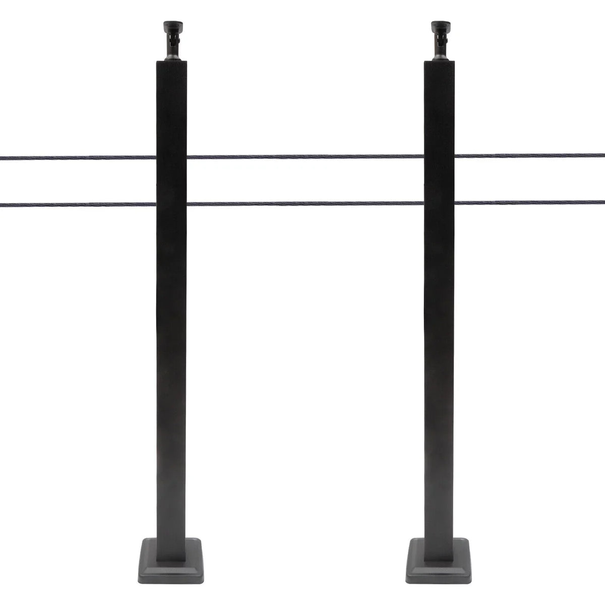 Cable Pre-Drilled Post System Steel Square Concrete Sides Level Deck Two Railing Stainless Wood Railing for Post Level Cable Fence 36''x2''x2''