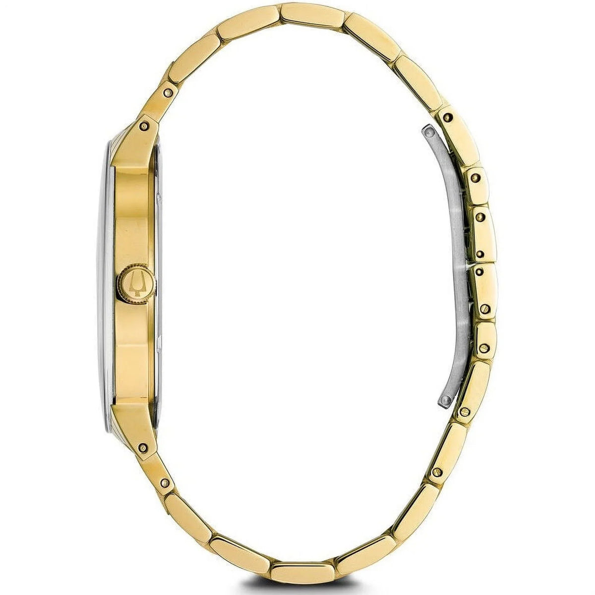 Bracelet Dial Modern Gold Tone Watch Diamond Men's Gold 97D115 Steel Bulova Yellow