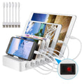 6 for Charging Station Cell Android USB Phone Devices for USB with Fast Multiple Dock Ports Organizer Phone, iPhone Charging , , -