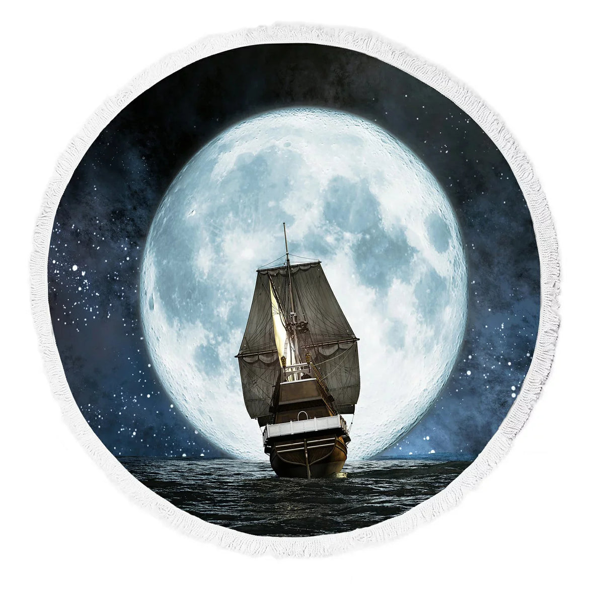 and Beach Picnic Boat Blanket Throw Beach Reflection Mat liquid Towel Beach Tassels Towel Towel, in the Moon with Ocean Artwork Beach Yoga Blanket GCKG