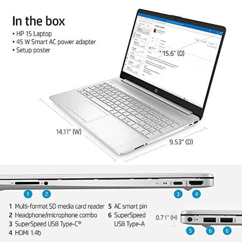 SSD, 2023 Laptop, Hours Core 15.6’’ Graphics, 11+Marxsolcables Screen HP 4.2GHz), Intel Webcam, HD Newest RAM, WiFi 8GB FHD 6, 512GB Quad i5-1135G7 Battery, Xe Iris Winows 9+ (Beat i7-1065G7,Upto