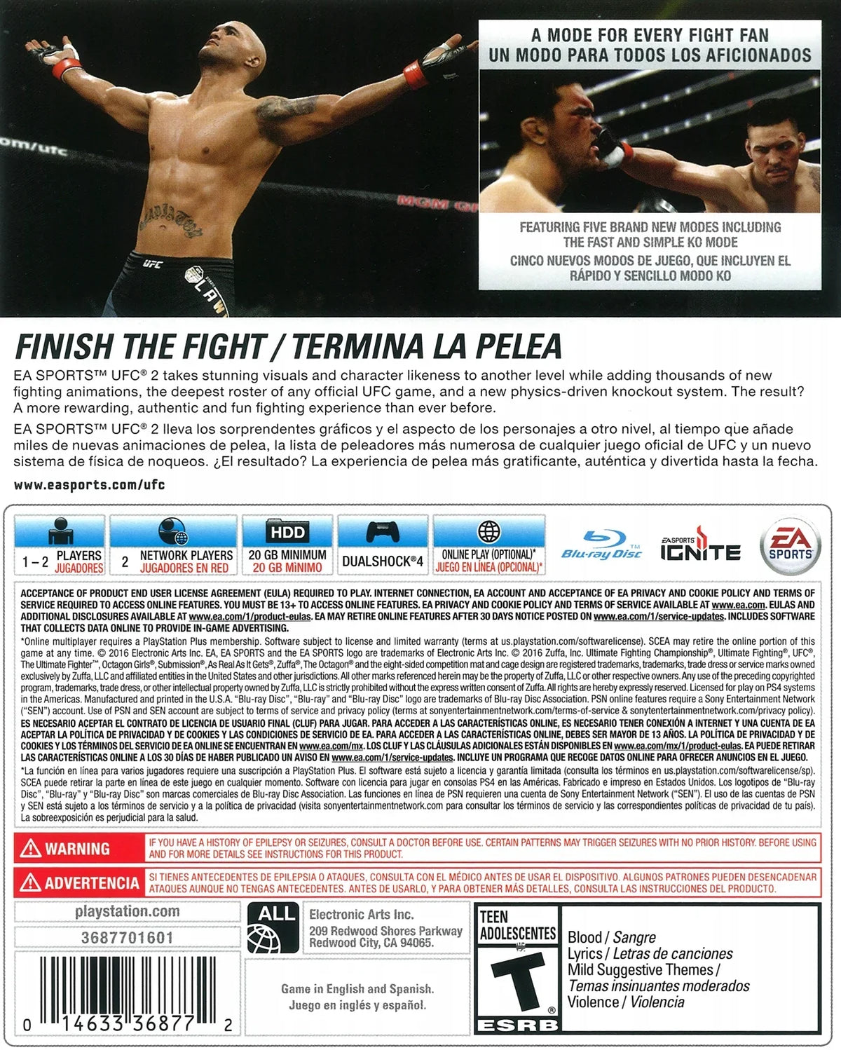 2, Arts, 014633368772 UFC 4, PlayStation Electronic