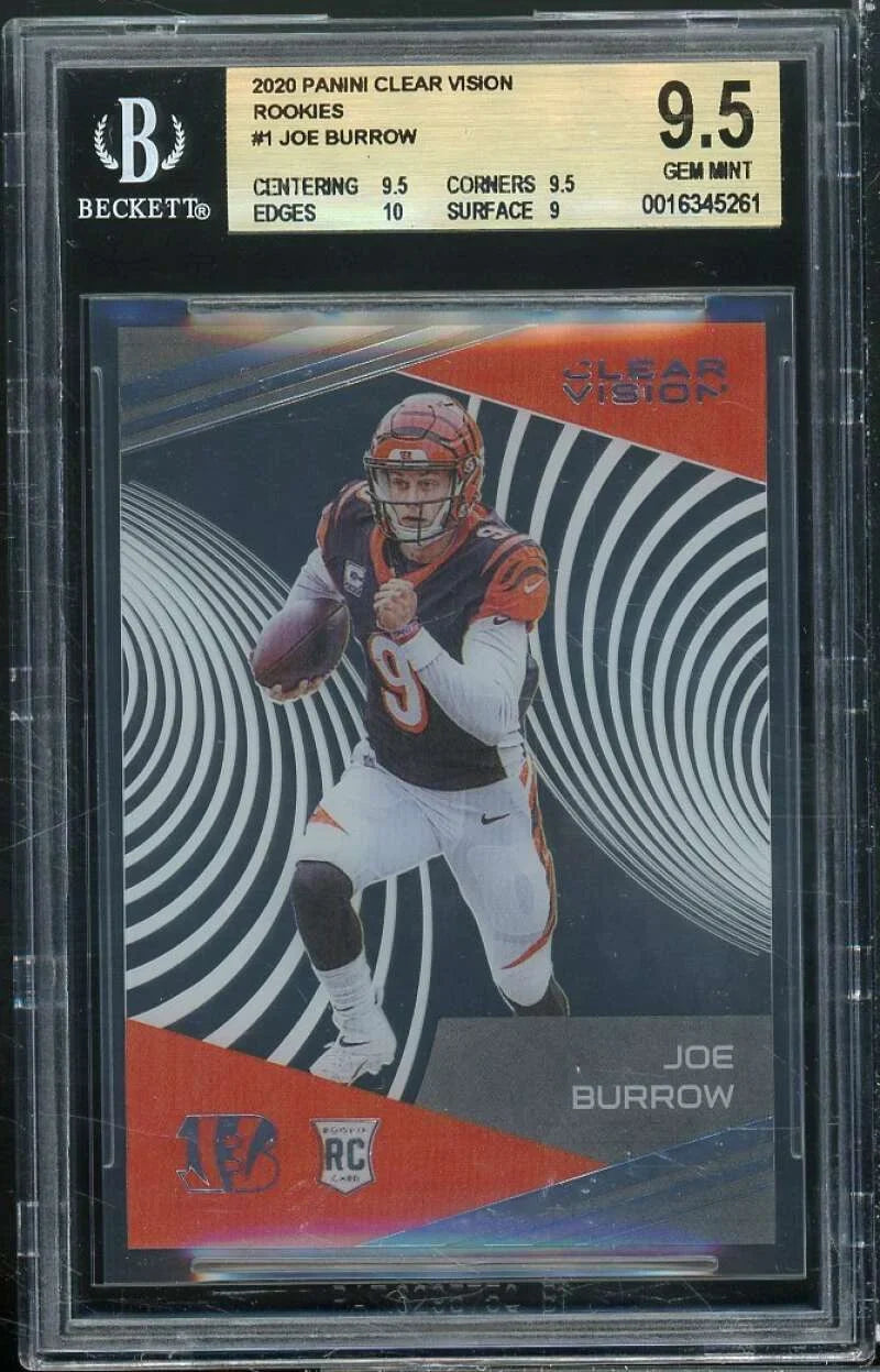 Vision 9) (9.5 10 #1 BGS Rookies Panini Joe 9.5 Rookie Clear 9.5 Burrow 2020