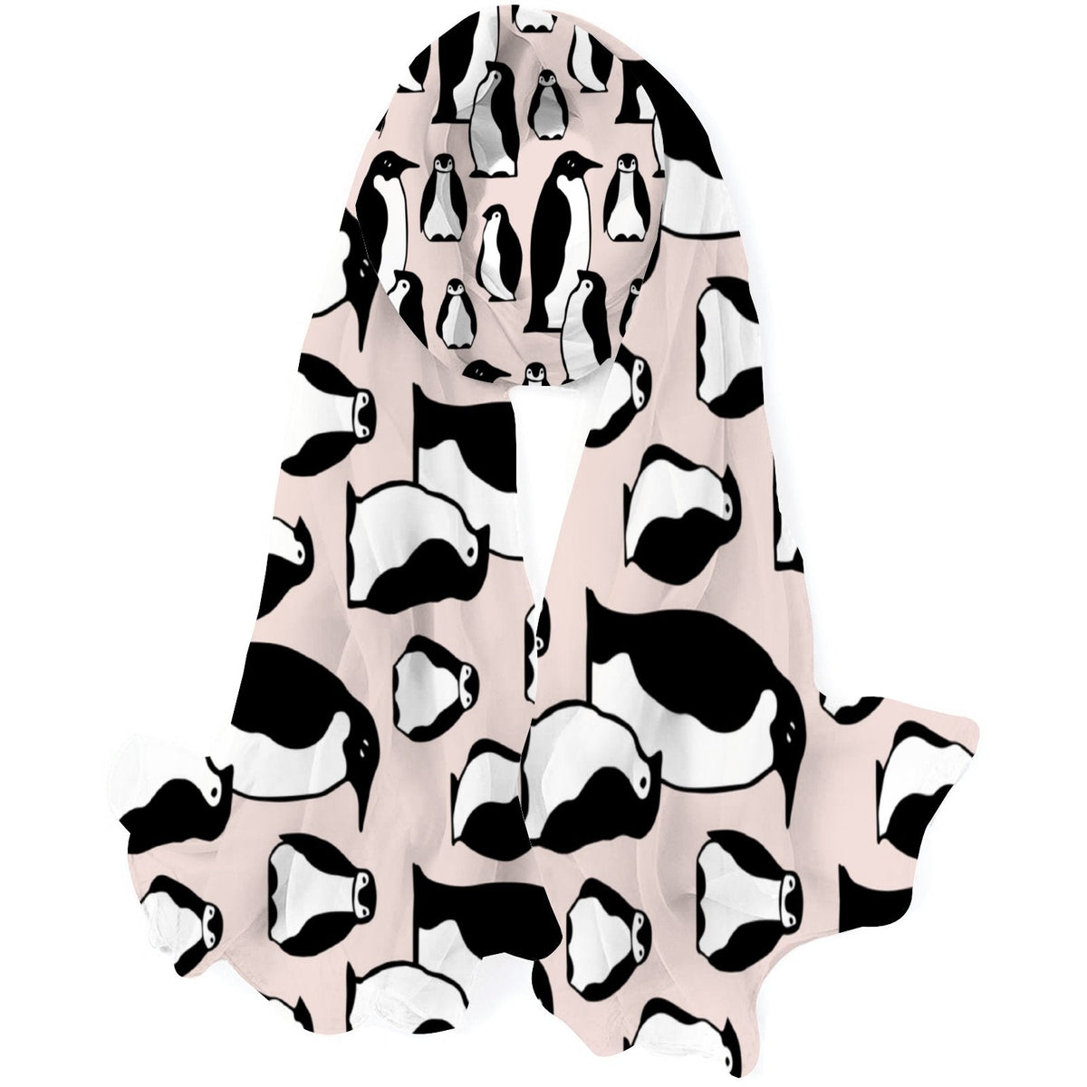 Headscarf Penguins Shawls Gift Women Scarf Neck Large FREEAMG Wraps Silk Sunscreen Wraps Long for Hair Packed Oblong