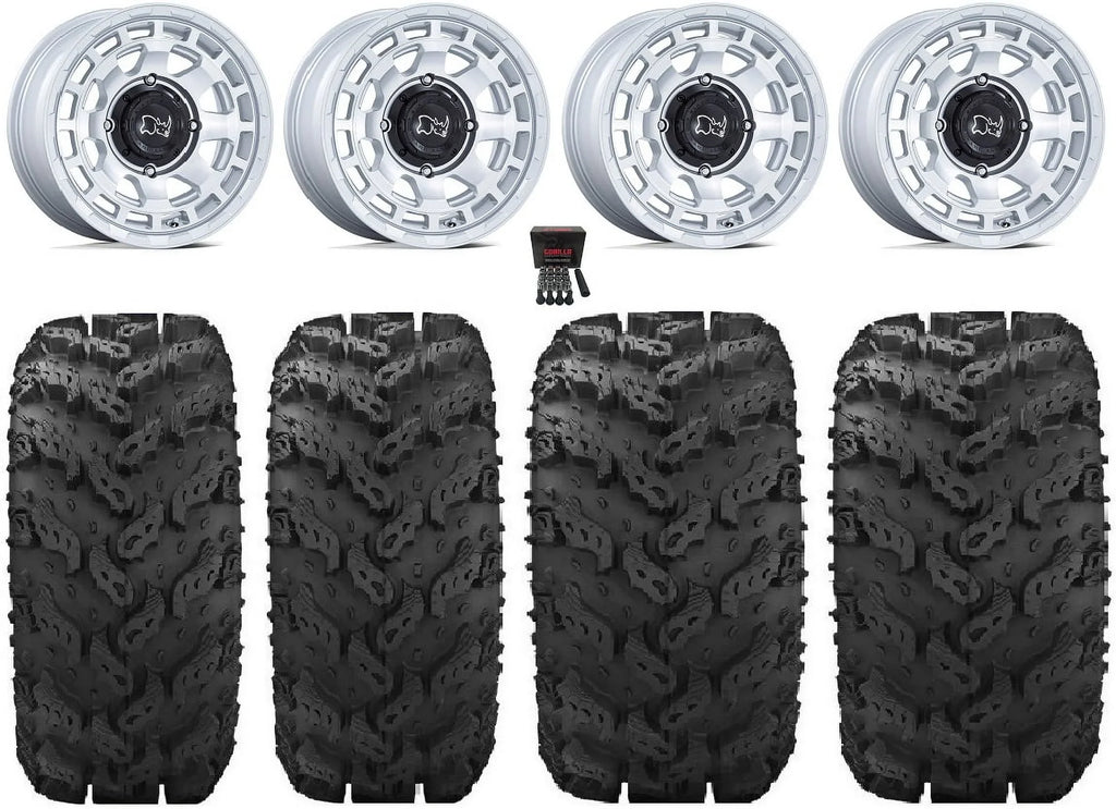 FXT Chamber Mule Reptile Kawasaki Tires Rhino Si Black Wheels 14" Pro 27"