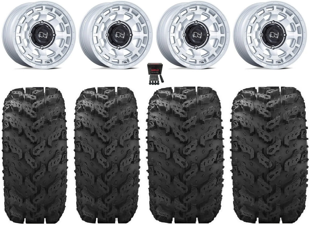 FXT Chamber Mule Reptile Kawasaki Tires Rhino Si Black Wheels 14" Pro 27"