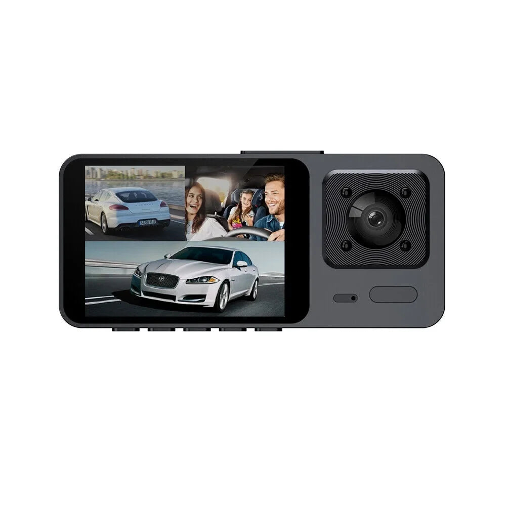 Dual Lens Dash Cam 1080P Lens Camera Video G-sensor Recorder Car 3 JLLOM Front/Rear/Inside HD