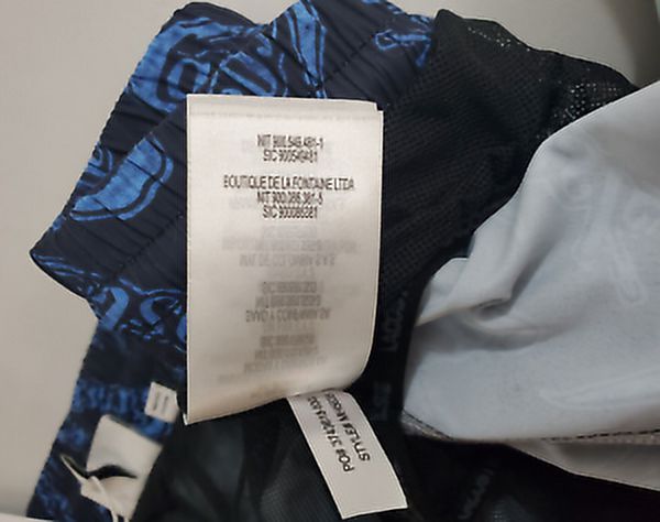 dry navy men 51 XL MH5635 swimwear F65 Lacoste $90 trunks 324209 quick new short