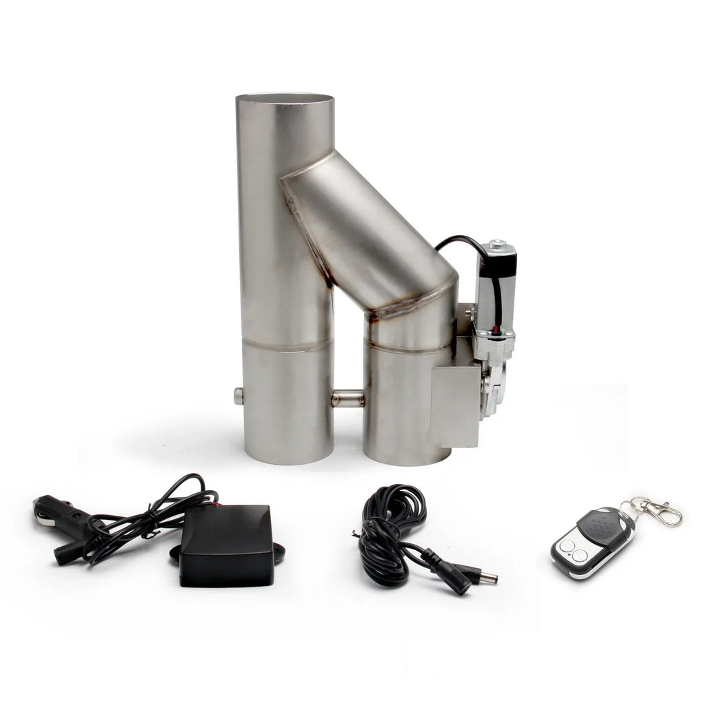 Top10 Electric Controller Valve Out Remote Pipe w/ Y E-cut Racing 2.5" Kit Exhaust 63mm