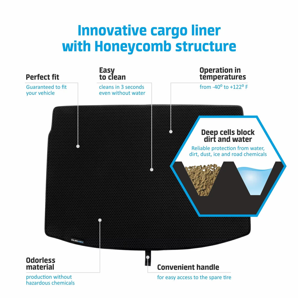 Luggage Fit Heavy with Cargo ART Toyota Custom Liner Mat, Duty, Technology for CLIM All-Climate, Cargo Waterproof FL01118023 & Honeycomb Trunk Liner, - Dirtproof Anti-Slip 2018-2024 - Camry