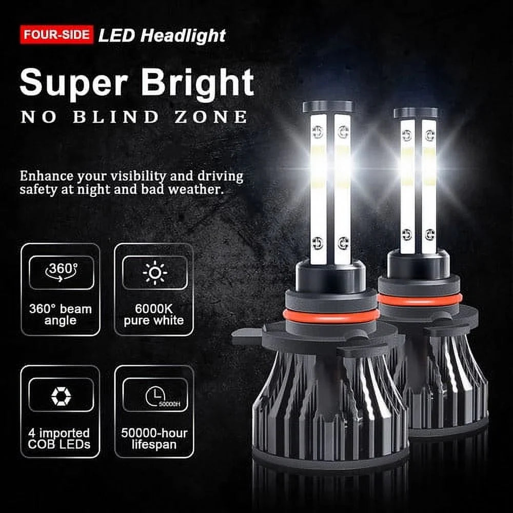 2015 Bulbs 2018 F-150 2020 LED 6000k Headlight BMZONCC High/Low Light 2016 Front Beam+Fog 2019 For