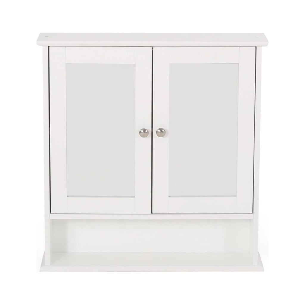 House Mirrors, Modern Blaze Medicine Matte White Door with Cabinet 2 Noble