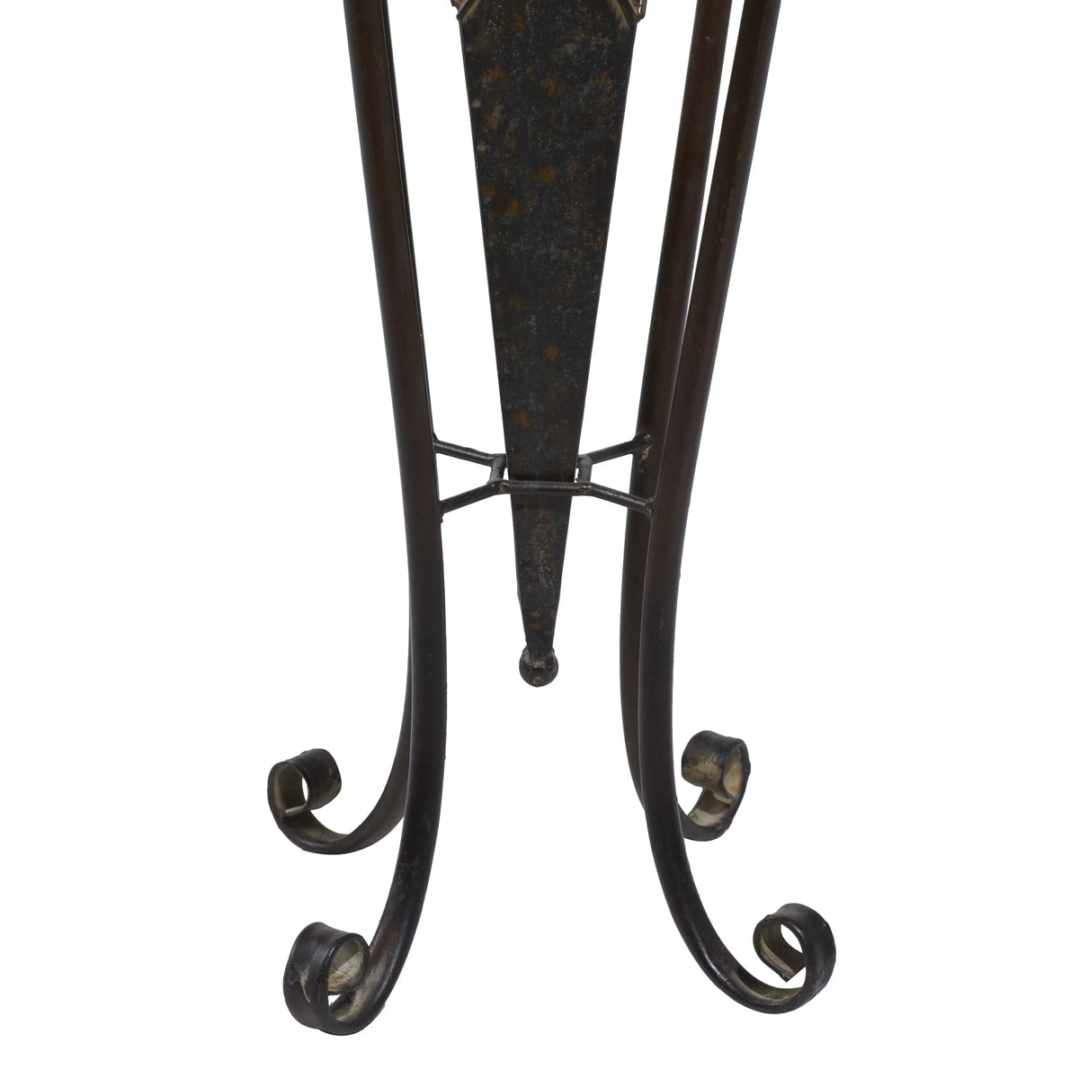 Metal exterior DecMode Brown Count) 30", with Scroll 28"H Stand Planter (2 Indoor