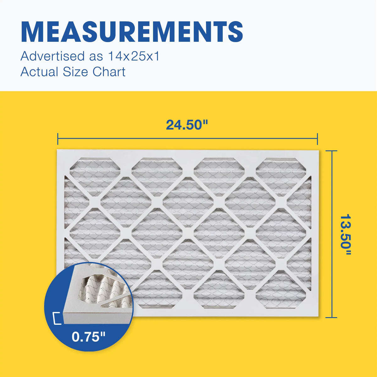14x25x1 Pleated Air Furnace Aerostar Pack Air AC MERV 11 4 Filter, Filter,