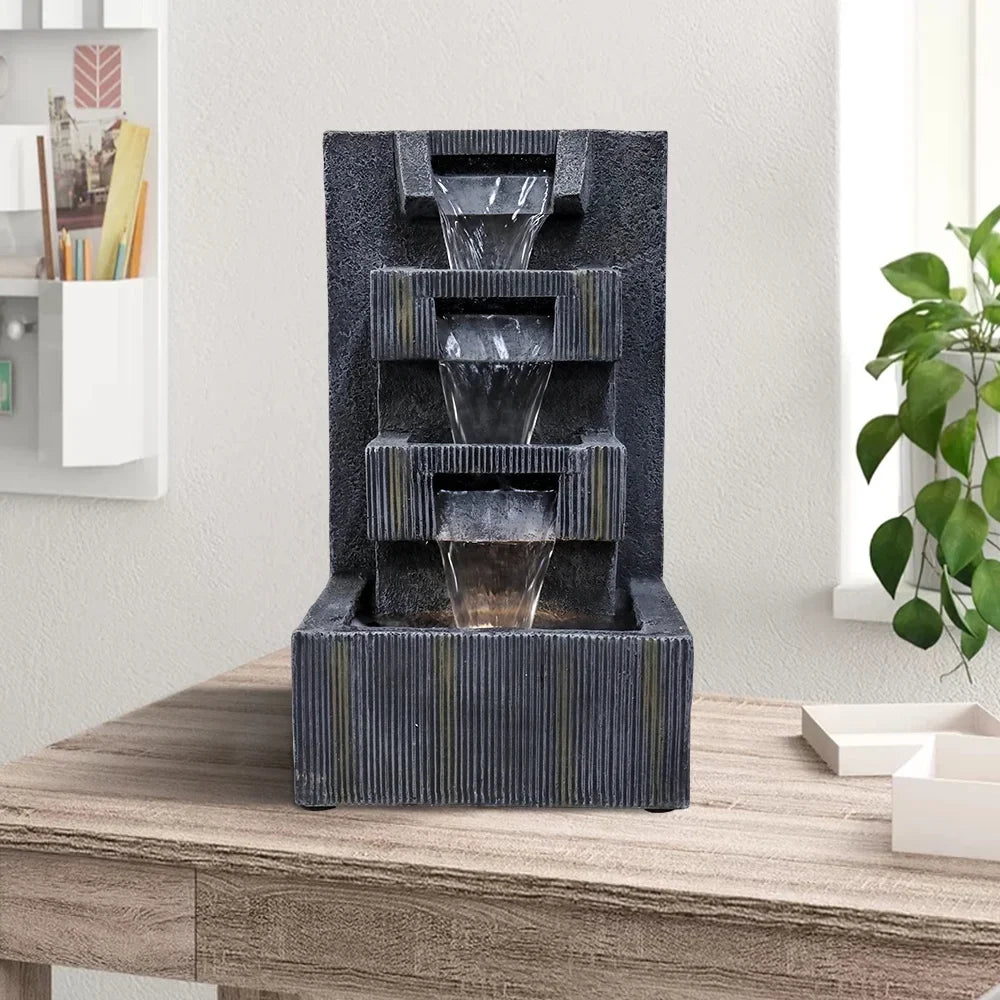 Grey Fountain - Ambiance & Tabletop Soothing liquid LED - Sounds LED