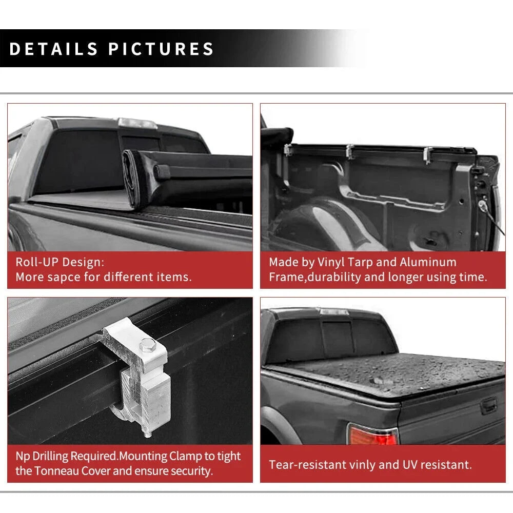 1500 Ram Rambox Bed Dodge Soft 2009-2023 for up Without Bed Tonneau Roll Cover 5.7 ft Truck Ledkingdomus