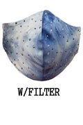 Tie Boutique Rhinestone Dye Women's Mask 2Chique