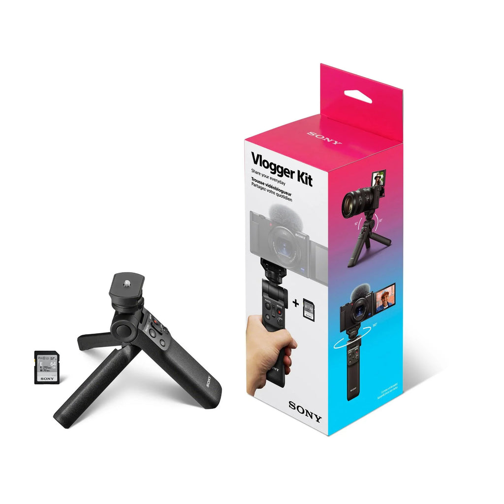 Alpha ZV-E1 Kit and Grip, 50mm Camera Mic (Black) with Mirrorless Lens,