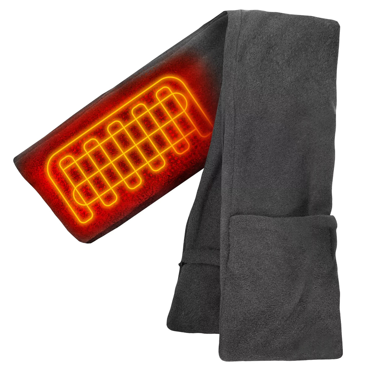 One - Grey Heated Battery dimension - AA Scarf ActionHeat