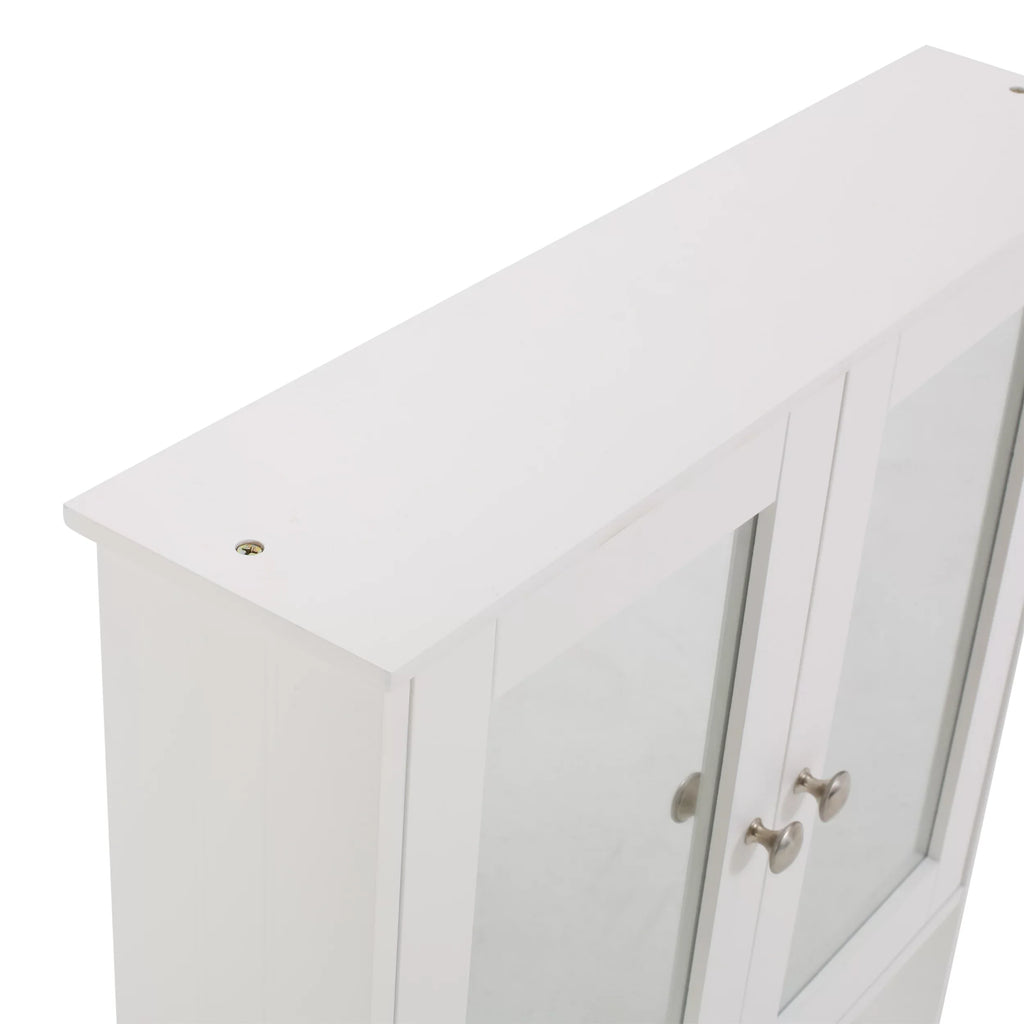 House Mirrors, Modern Blaze Medicine Matte White Door with Cabinet 2 Noble