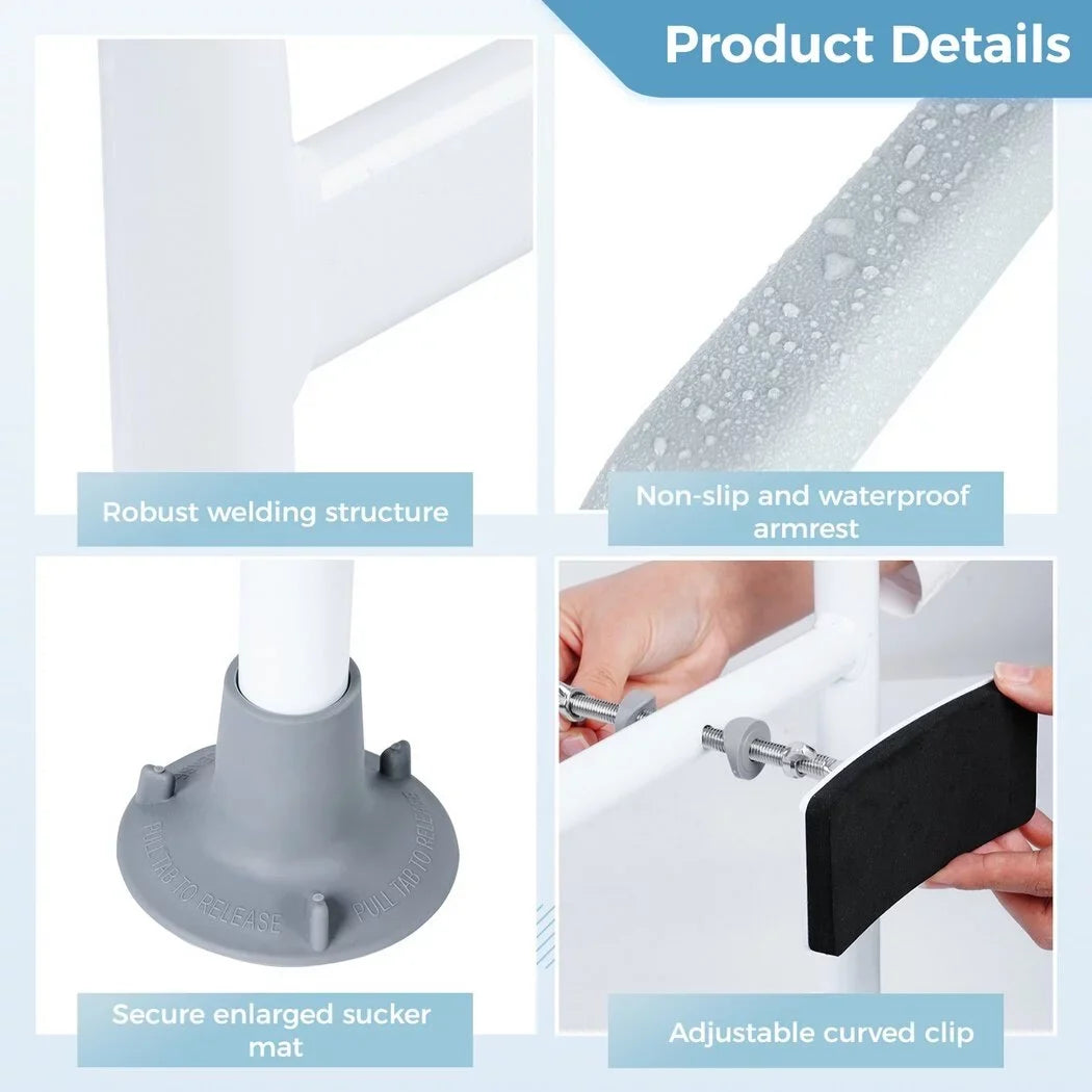 for Frame, Support Toilet Rails Elderly, Aid with Disabled, Safety Fit Toilet Non-Slip Standing Free-Assembly, Handles Adjustable Toilet Toilets Large All Safety Toilet for Mats,
