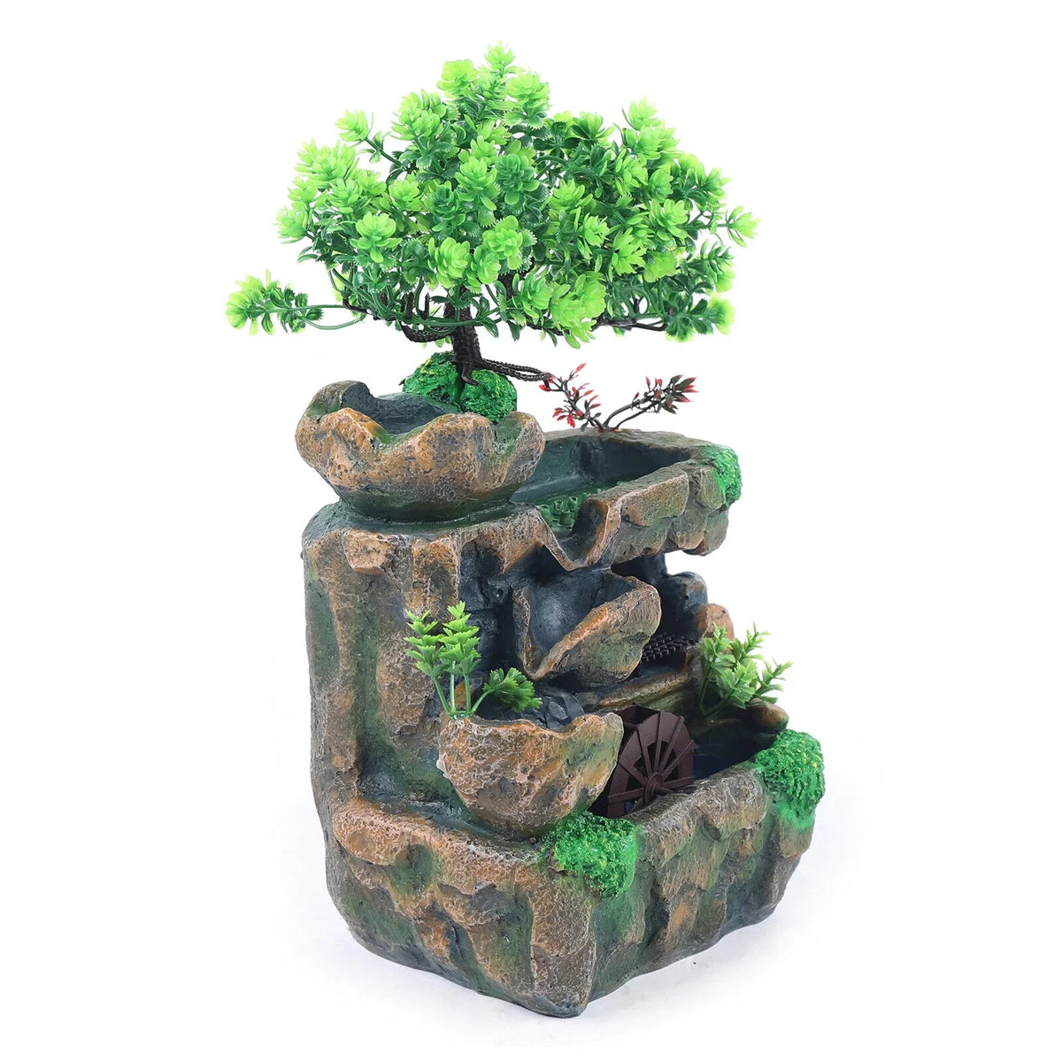 Zen Waterfall Indoor liquid Light with Feng Table LED Fountain Tabletop Decor Shui