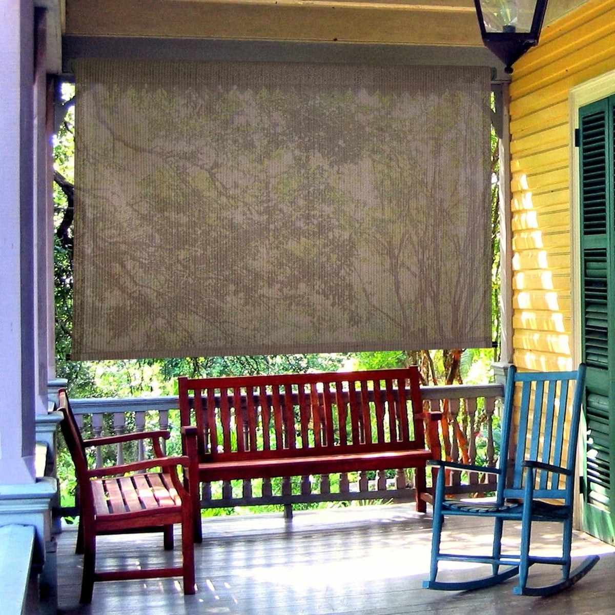 Sun in. Cordless Keystone P7225 Fabrics 96 exterior Shade, Canyon x 72