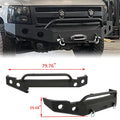 Front 2008 Push 2013 W/ 3-Piece 1500 D-Rings 2007-2013 HECASA Bar 2012 Bumper 2010 for Silverado 2009 Chevy Modular 2011