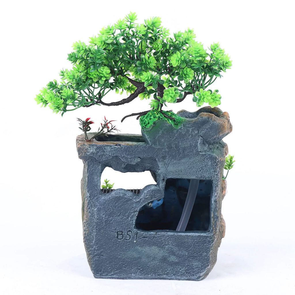 Zen Waterfall Indoor liquid Light with Feng Table LED Fountain Tabletop Decor Shui