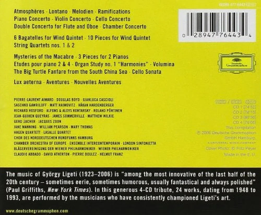 Recordings Grammophon or - Cloudy: Deutsche - Boulez CD Eico Classical - Ligeti Clear / Comp /