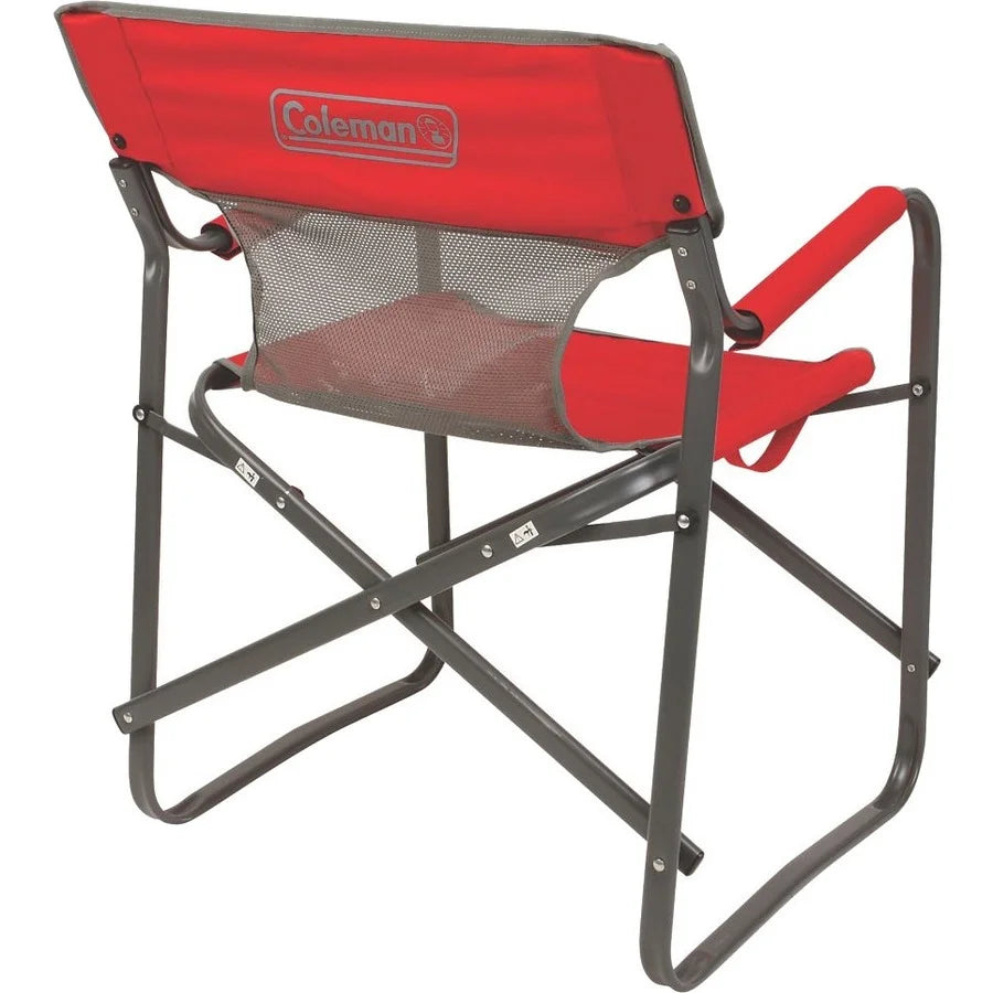 Chair, Coleman Breeze Outpost Folding Adult Red Deck