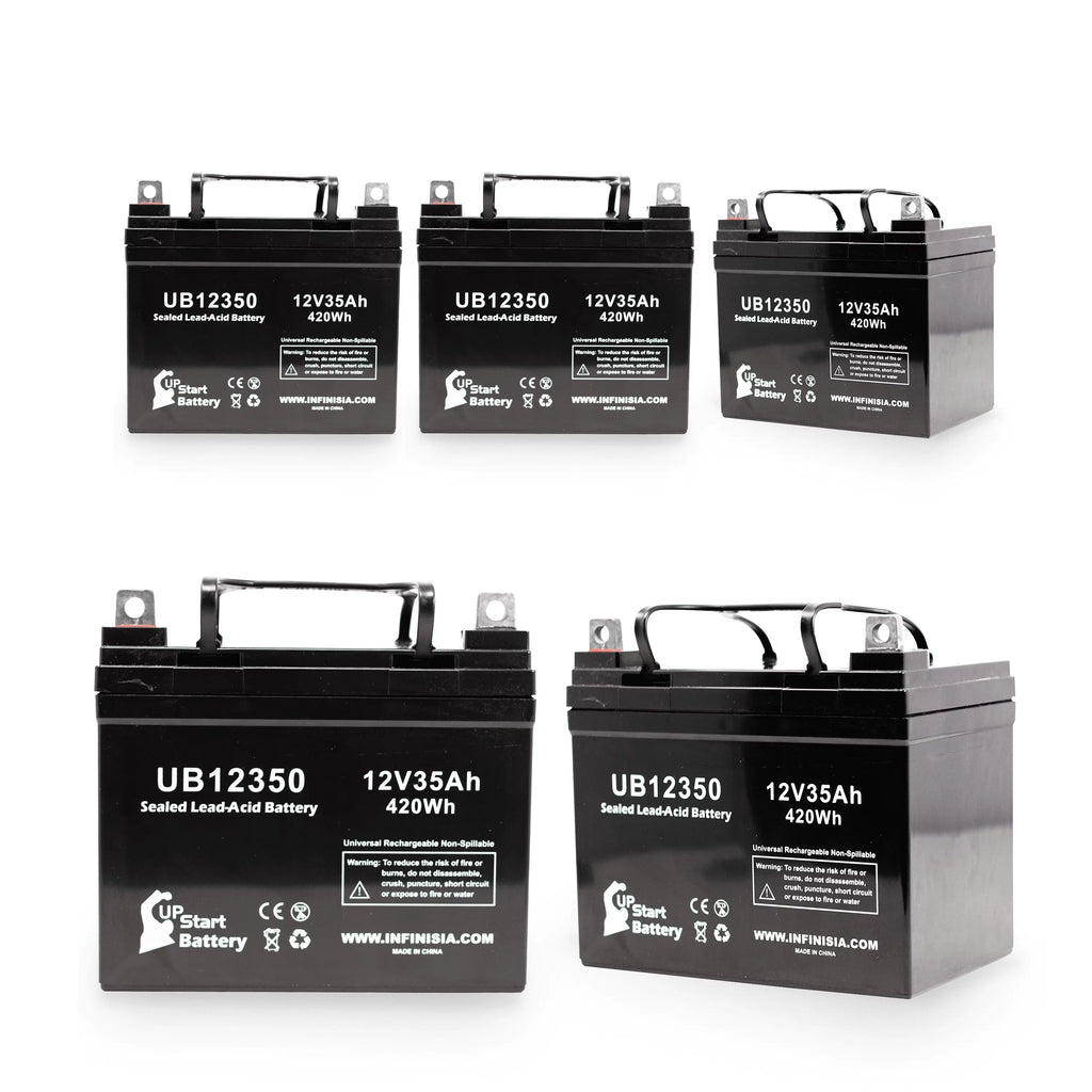 Topaz Replacement AGM, (12V, Compatible SLA) UB12350 35Ah, 35000mAh, Lead L1 850 Battery Sealed Acid - - Battery Pack 5x Terminal, Universal