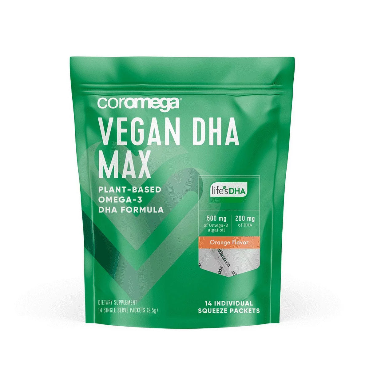 Coromega, 60ct Vegan Oil DHA, Omega-3, Orange, Algal