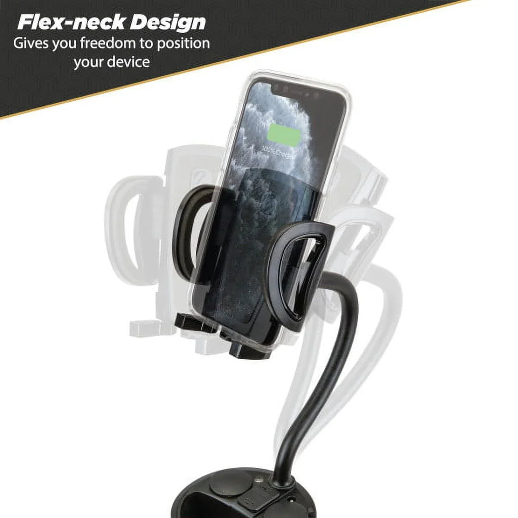 4” Car and Mount Holder Scosche Cup UH2PCUP Black Adjustable Arm Powerhub