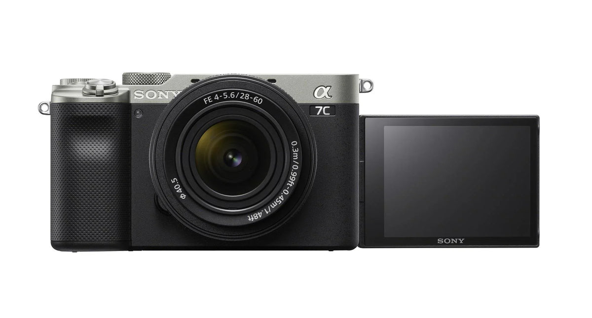 (Silver) a7C FE Bundle with Alpha 28-60mm Camera Essentials Lens Mirrorless