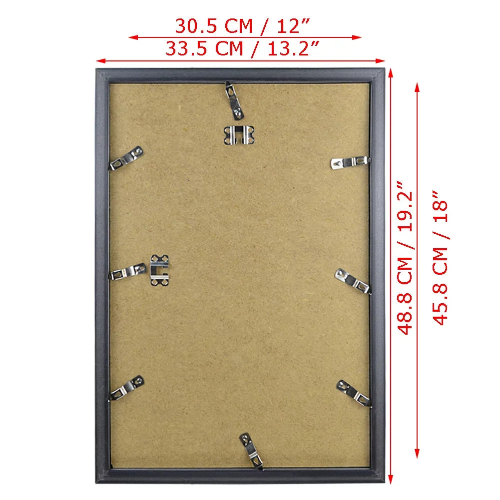 4 18 Poster, x Modern Frame Wall 12 Pack Black Frames, for Gallery Photo 12x18 Picture Poster