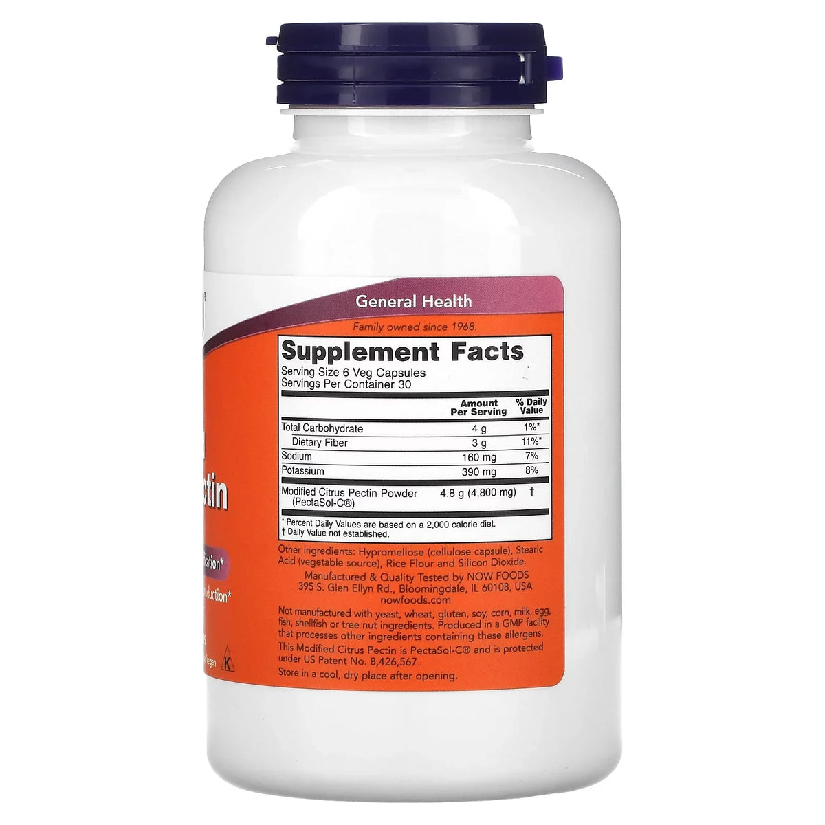 Citrus Modified NOW Capsules 180 800 Veg Pectin, mg, Foods