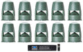 Commercial (10) 85M Landscape 70v Speakers+Amplifier exterior 5.25" CONTROL JBL