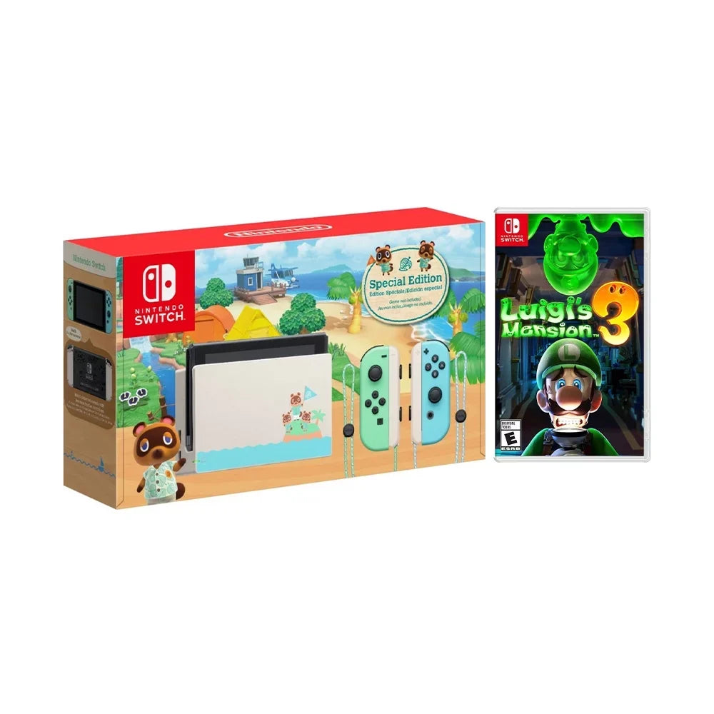 2020 New Protector Mansion Horizons NS New Edition Luigi's Bundle and 2020 Screen Limited Console! Game Animal - Disc 3 Tempered Glass with NS New Mytrix Switch Nintendo Crossing: